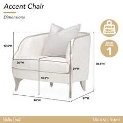 Malibu Crest Chardonnay/Cloud White Chair - Ornate Home