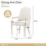Malibu Crest Chardonnay Dining Arm Chair - Ornate Home