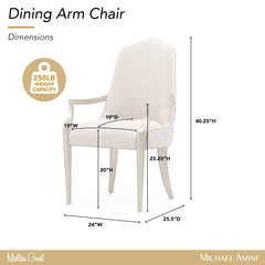 Malibu Crest Chardonnay Dining Arm Chair - Ornate Home