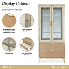 Malibu Crest Chardonnay Display Cabinet - Ornate Home
