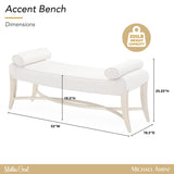 Malibu Crest Chardonnay/Doeskin Bed Bench - Ornate Home