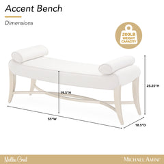 Malibu Crest Chardonnay/Doeskin Bed Bench - Ornate Home