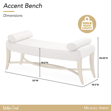 Malibu Crest Chardonnay/Doeskin Bed Bench - Ornate Home