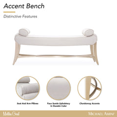 Malibu Crest Chardonnay/Doeskin Bed Bench - Ornate Home