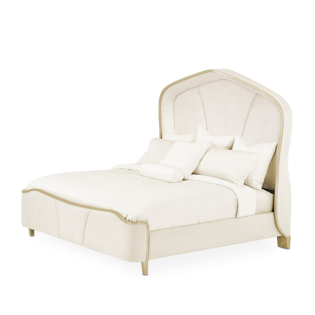 Malibu Crest Chardonnay/Doeskin Curved Panel Bed - Ornate Home