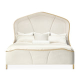 Malibu Crest Chardonnay/Doeskin Curved Panel Bed - Ornate Home