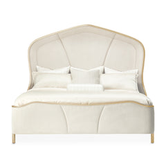 Malibu Crest Chardonnay/Doeskin Curved Panel Bed - Ornate Home