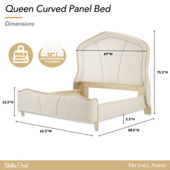 Malibu Crest Chardonnay/Doeskin Curved Panel Bed - Ornate Home