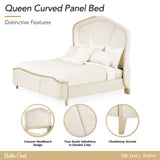 Malibu Crest Chardonnay/Doeskin Curved Panel Bed - Ornate Home