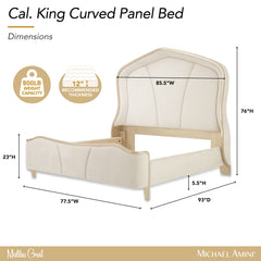 Malibu Crest Chardonnay/Doeskin Curved Panel Bed - Ornate Home