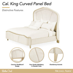 Malibu Crest Chardonnay/Doeskin Curved Panel Bed - Ornate Home