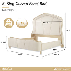 Malibu Crest Chardonnay/Doeskin Curved Panel Bed - Ornate Home