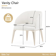 Malibu Crest Chardonnay/Doeskin Vanity Chair - Ornate Home