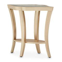Malibu Crest Chardonnay End Table with Glass Top - Ornate Home
