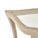 Malibu Crest Chardonnay End Table with Glass Top - Ornate Home