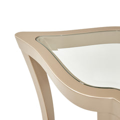 Malibu Crest Chardonnay End Table with Glass Top - Ornate Home