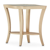 Malibu Crest Chardonnay End Table with Glass Top - Ornate Home