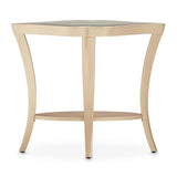 Malibu Crest Chardonnay End Table with Glass Top - Ornate Home