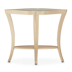 Malibu Crest Chardonnay End Table with Glass Top - Ornate Home