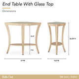 Malibu Crest Chardonnay End Table with Glass Top - Ornate Home
