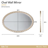 Malibu Crest Chardonnay Oval Wall Mirror - Ornate Home