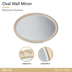 Malibu Crest Chardonnay Oval Wall Mirror - Ornate Home