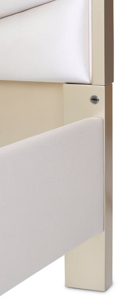 Malibu Crest Chardonnay/Porcelain Scalloped Panel Bed - Ornate Home