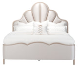 Malibu Crest Chardonnay/Porcelain Scalloped Panel Bed - Ornate Home