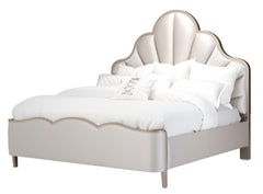 Malibu Crest Chardonnay/Porcelain Scalloped Panel Bed - Ornate Home