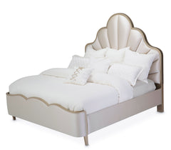 Malibu Crest Chardonnay/Porcelain Scalloped Panel Bed - Ornate Home