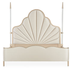Malibu Crest Chardonnay/Porcelain Scalloped Poster Bed - Ornate Home