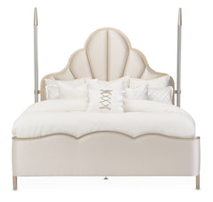 Malibu Crest Chardonnay/Porcelain Scalloped Poster Bed - Ornate Home