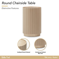 Malibu Crest Chardonnay Round Chairside Table - Ornate Home