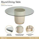 Malibu Crest Chardonnay Round Dining Table - Ornate Home
