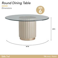 Malibu Crest Chardonnay Round Dining Table - Ornate Home