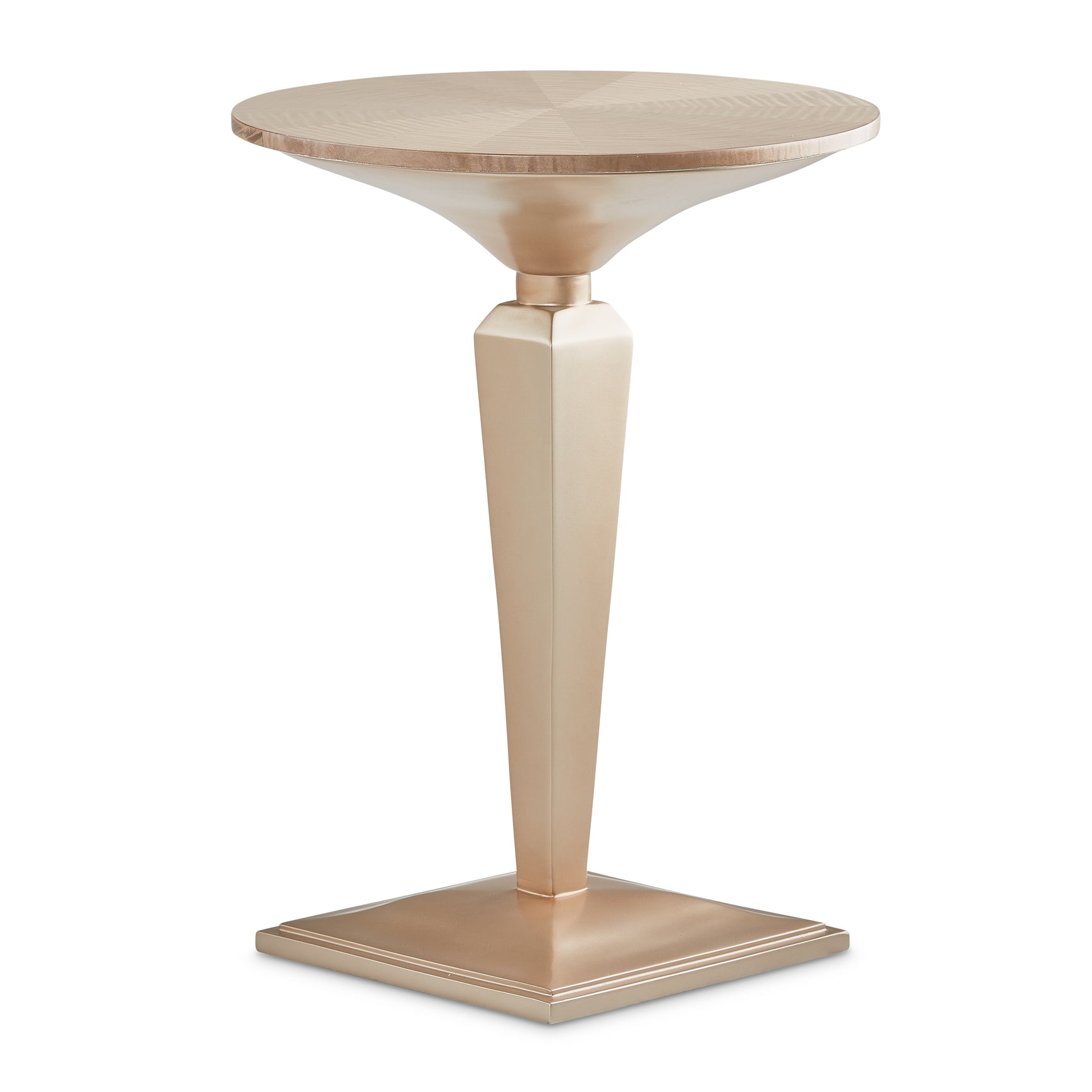 Malibu Crest Chardonnay Round Pedestal Tea Table - Ornate Home