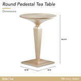 Malibu Crest Chardonnay Round Pedestal Tea Table - Ornate Home