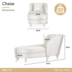 Malibu Crest Chardonnay/Truffle Chaise - Ornate Home