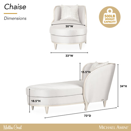 Malibu Crest Chardonnay/Truffle Chaise - Ornate Home