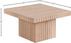 Malibu Natural Wood And Oak Veneer Coffee Table - Ornate Home