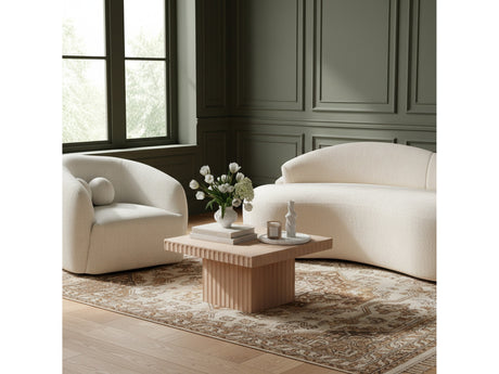 Malibu Natural Wood And Oak Veneer Coffee Table - Ornate Home