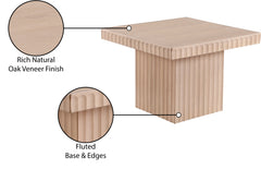 Malibu Natural Wood And Oak Veneer Coffee Table - Ornate Home