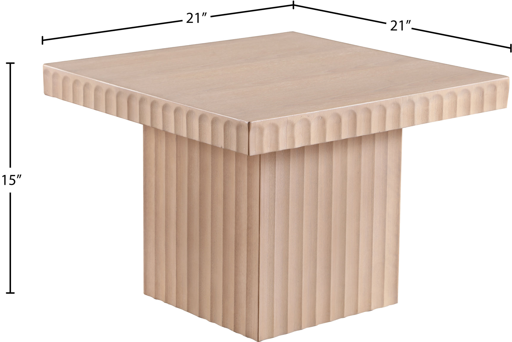 Malibu Natural Wood And Oak Veneer Coffee Table - Ornate Home