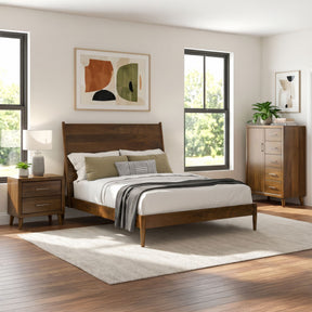 Malibu Walnut 3-Piece King Panel Bedroom Set - Ornate Home