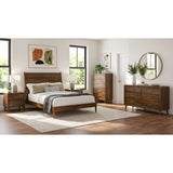 Malibu Walnut 5-Piece Queen Bedroom Set - Ornate Home