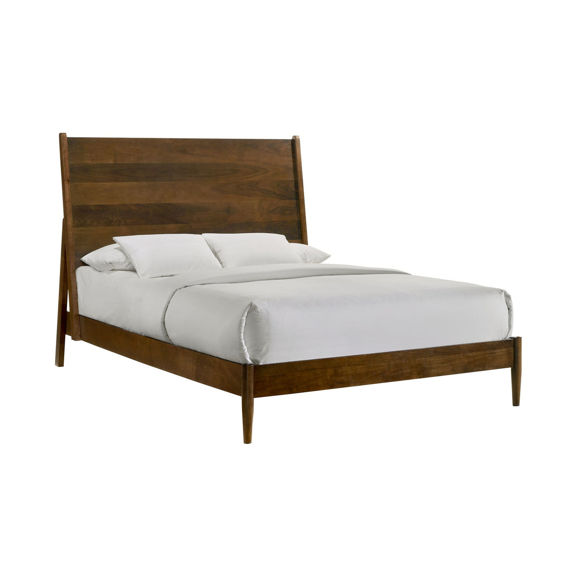 Malibu Walnut 5-Piece Queen Panel Bedroom Set - Ornate Home