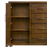 Malibu Walnut 5-Piece Queen Panel Bedroom Set - Ornate Home