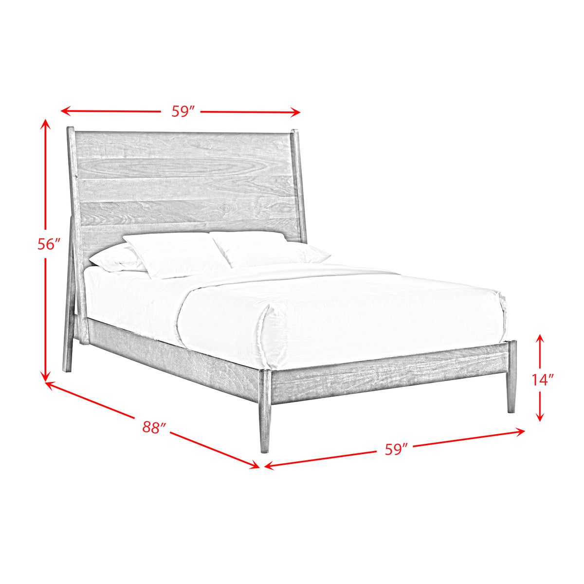Malibu Walnut Full Panel Bed - Ornate Home