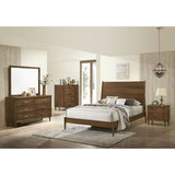 Malibu Walnut Full Panel Bed - Ornate Home