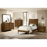Malibu Walnut Twin Panel Bed - Ornate Home